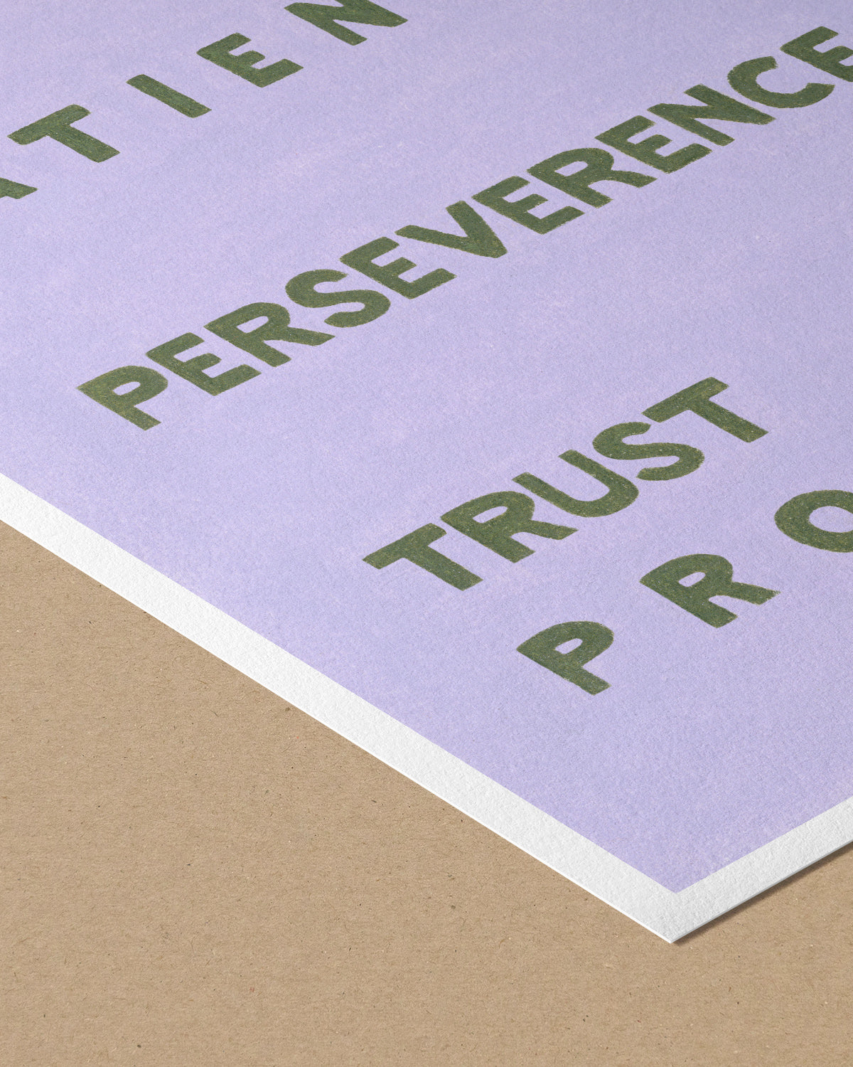 "Patience Perseverence" original art print on heavyweight cotton rag paper. 