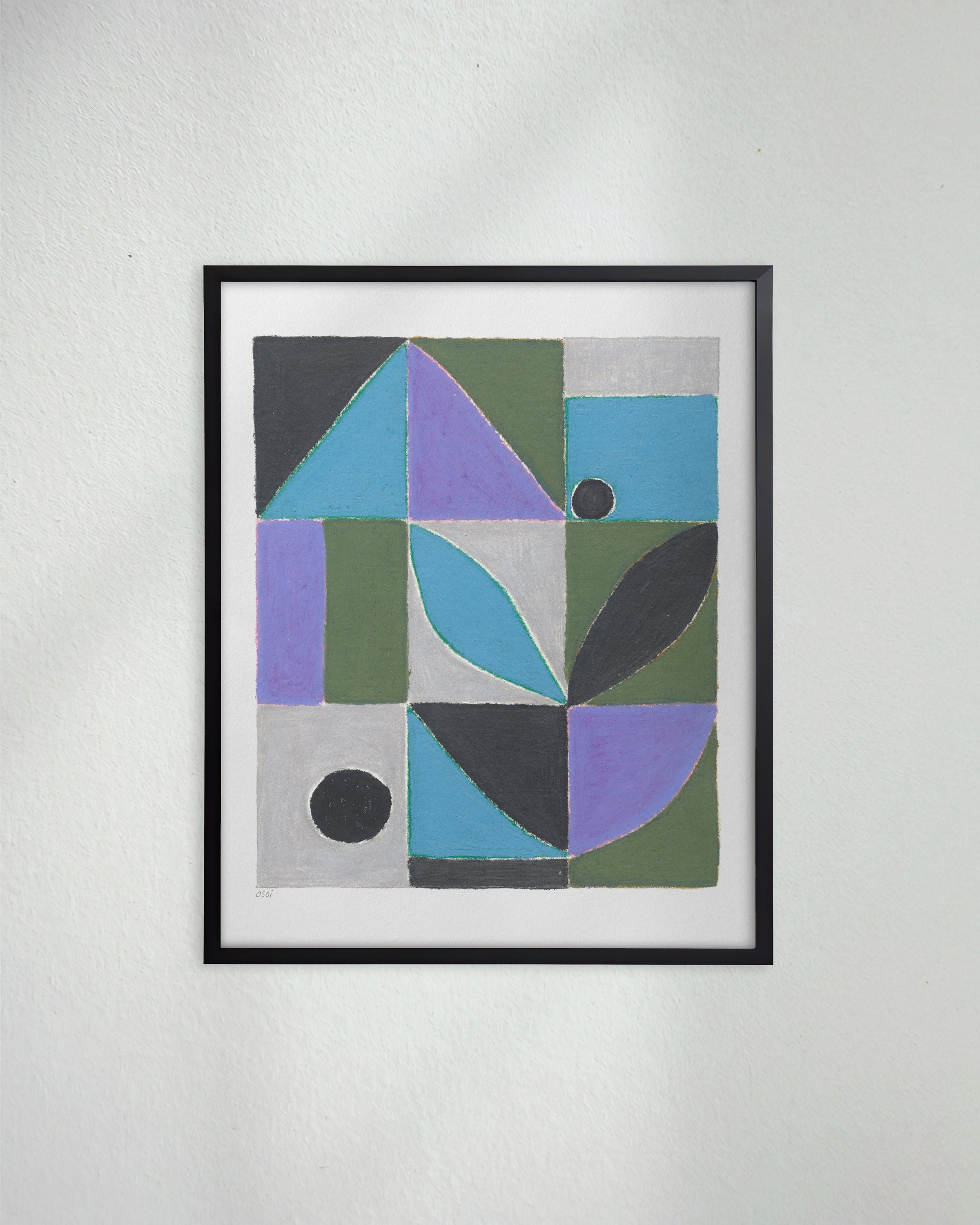 "Slow and Steady" original art print on heavyweight cotton rag paper. Framed in a box style black timber frame.