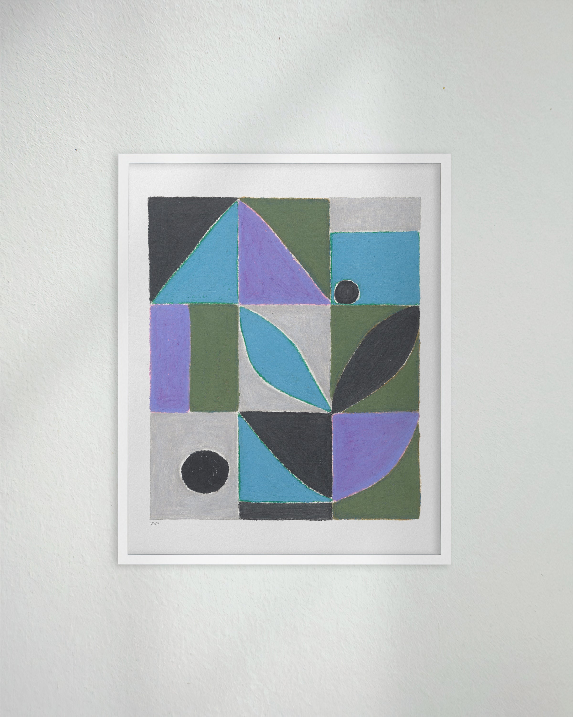 "Slow and Steady" original art print on heavyweight cotton rag paper. Framed in a box style whitee timber frame.